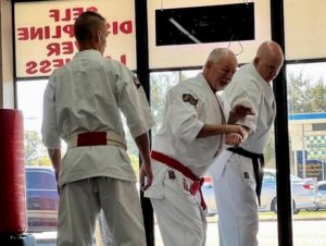 John Hutchcroft giving instruction with Chris Breward at the Bushido Academy Pinellas Park Florida